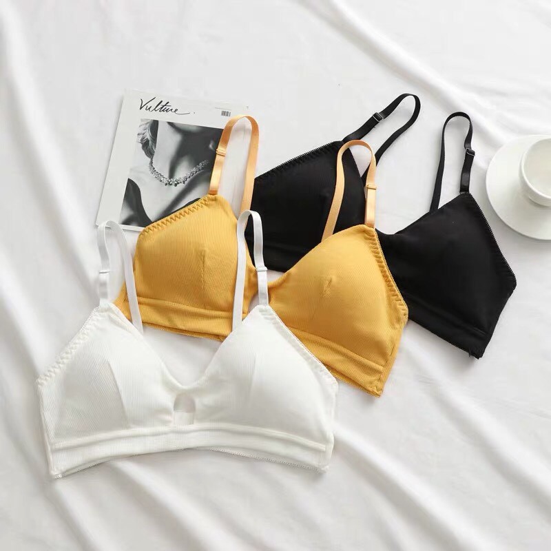 Áo Lót Bra Cotton Gân Form Cài Sau, Ôm Trọn Bầu Ngực, Nâng Đỡ Đẹp