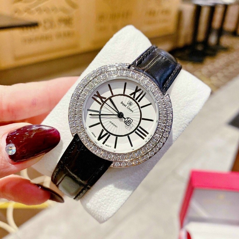 DH viền đá sang chảnh size 4.0mm dây da