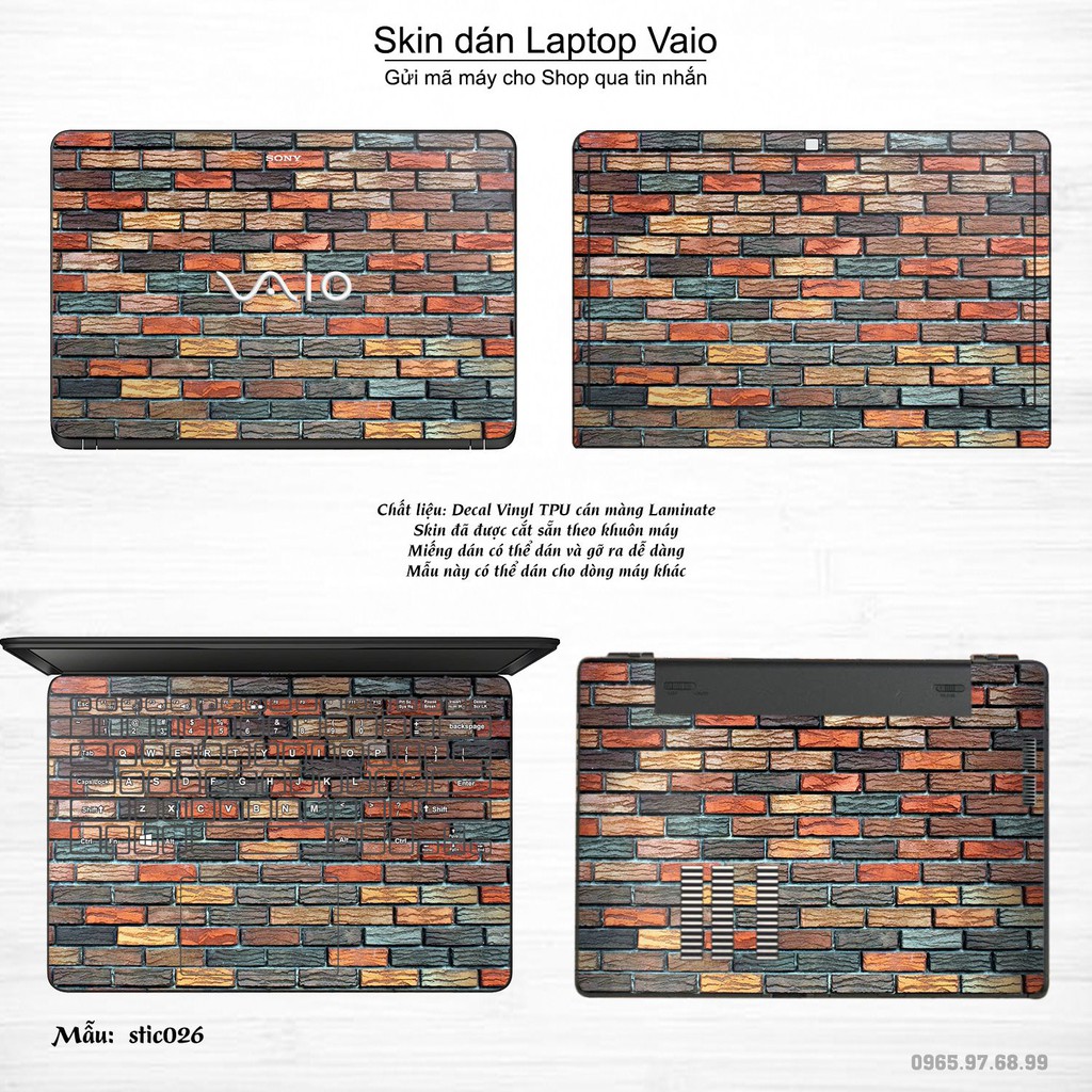 Skin dán Laptop Sony Vaio in hình Hoa văn sticker nhiều mẫu 5 (inbox mã máy cho Shop)