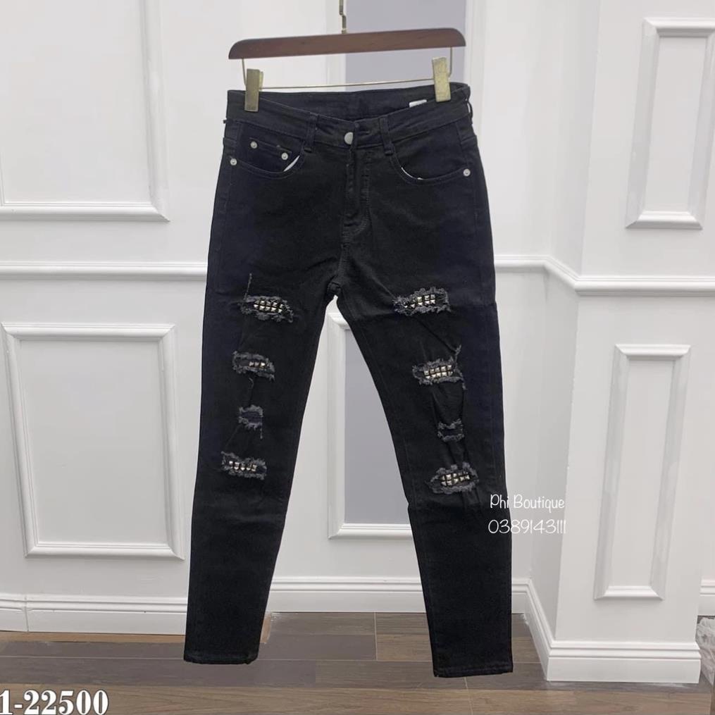 Quần Jean Côn Amiri Rách Vá Vải Tag Đá Cực Đỉnh New