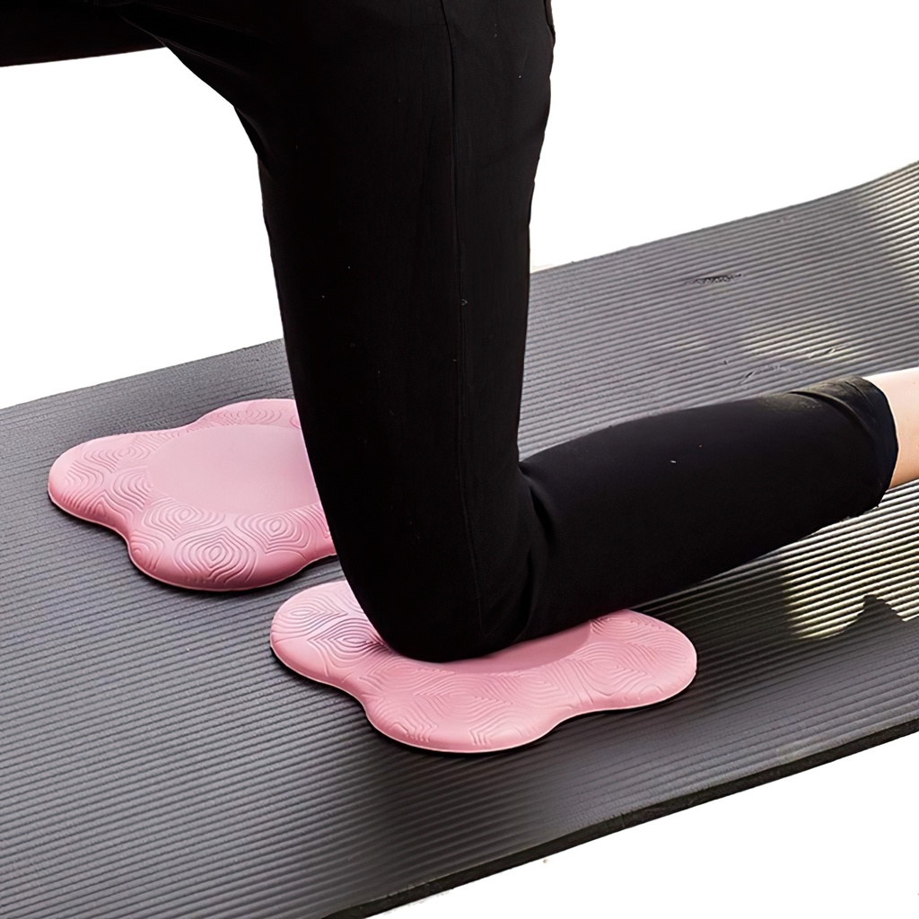 Miếng đệm gối, đầu, khuỷu tay tập yoga Pad cao su - Thư viện yoga - Kích thước 19,5cm x 19,5cm ,2,2cm, Chất liệu cao su