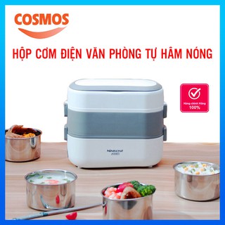 Hộp Cơm Văn Phòng Cắm Điện MINYSTYLE chính hãng, Hộp Cơm Điện 2 Tầng,4 Bát Inox,Giữ Nhiệt,Hâm Nóng,Nấu Thức Ăn COSMOS