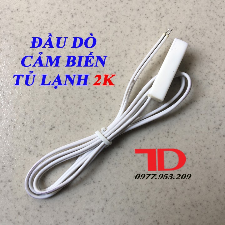 Sensor Tủ Lạnh 2k đầu vuông, Đầu dò cảm biến Tủ Lạnh 2k