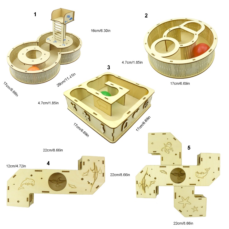 Đồ chơi hầm mê cung bằng gỗ vui nhộn độc đáo cho chuột hamster