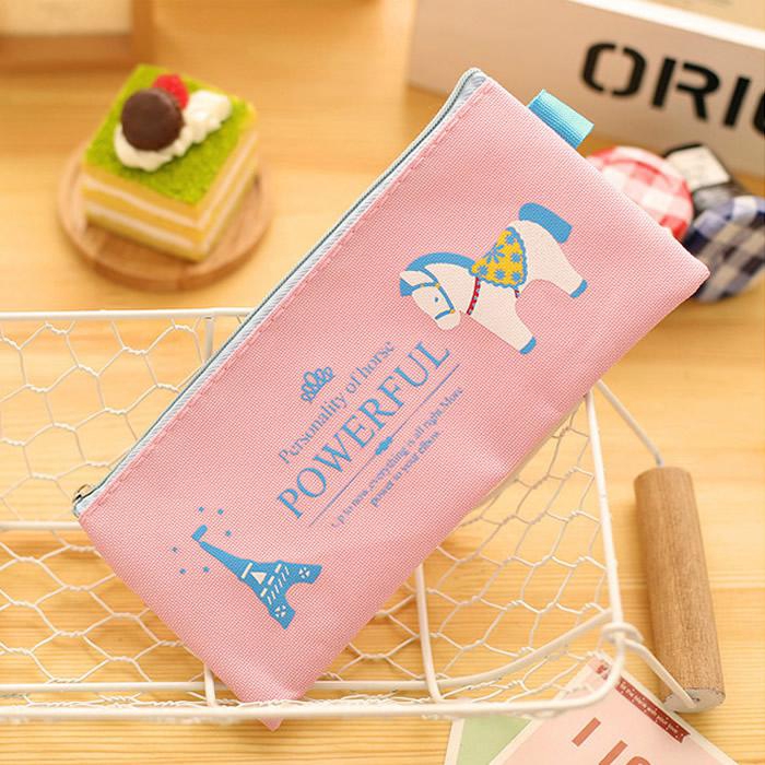 Set 11 Túi Đựng Bút Chì Nhiều Màu Sắc Xinh Xắn