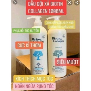 Bộ gội xả biotin & collagen 1000ml/sp 6 tác dụng.xách tay