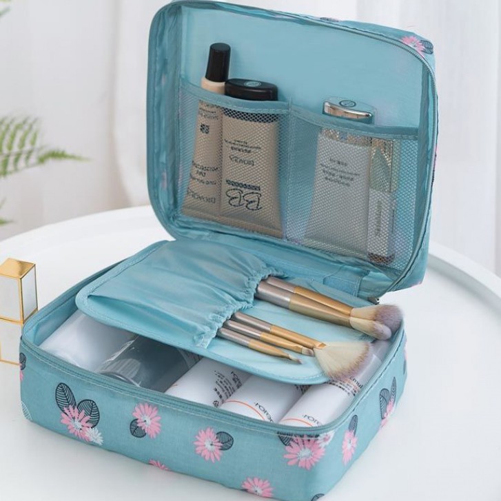 TÚI CỐP ĐỰNG ĐỒ ĐỰNG MĨ PHẨM NHIỀU NGĂN BẰNG VẢI HỌA TIẾT NHIỀU MÀU CỰC ĐẸP