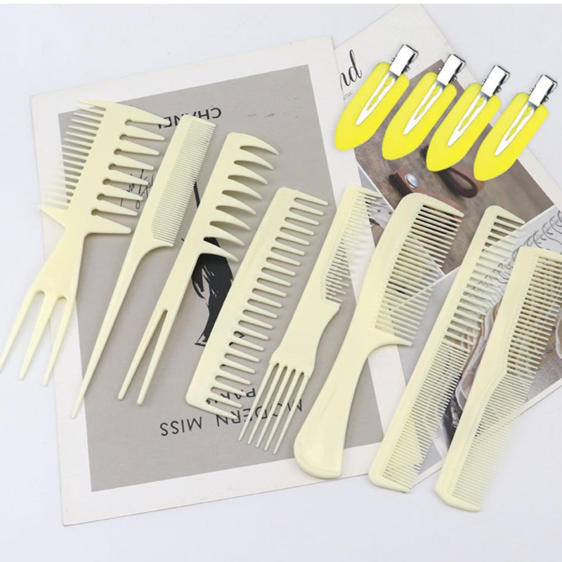 Bộ 12 Lược Cắt Tóc Răng Thưa Chống Tĩnh Điện
