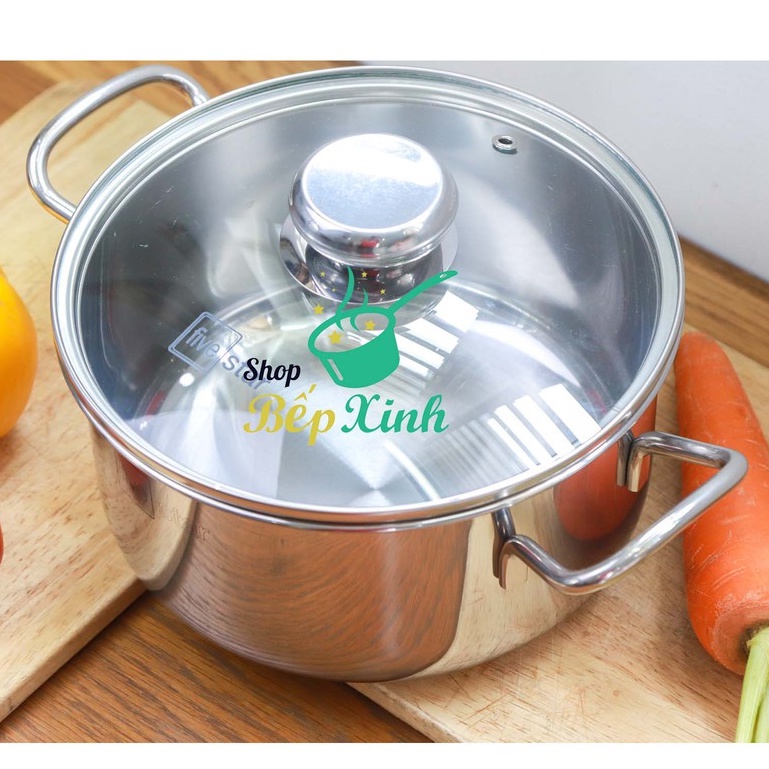 Nồi inox FiveStar Standard 3 đáy sandwich bếp từ, tặng 1 muỗng canh ( 16cm/18cm/20cm/24cm )- nồi inox bếp từ cao cấp