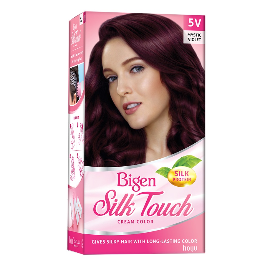 (Phủ bạc 100%) Thuốc nhuộm tóc cao cấp Bigen Silk Touch Cream Color 80ml