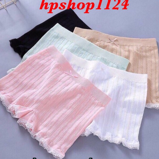 Quần mặc trong váy co giãn 4 chiều đính nơ cao cấp nhiều màu giá tốt 398