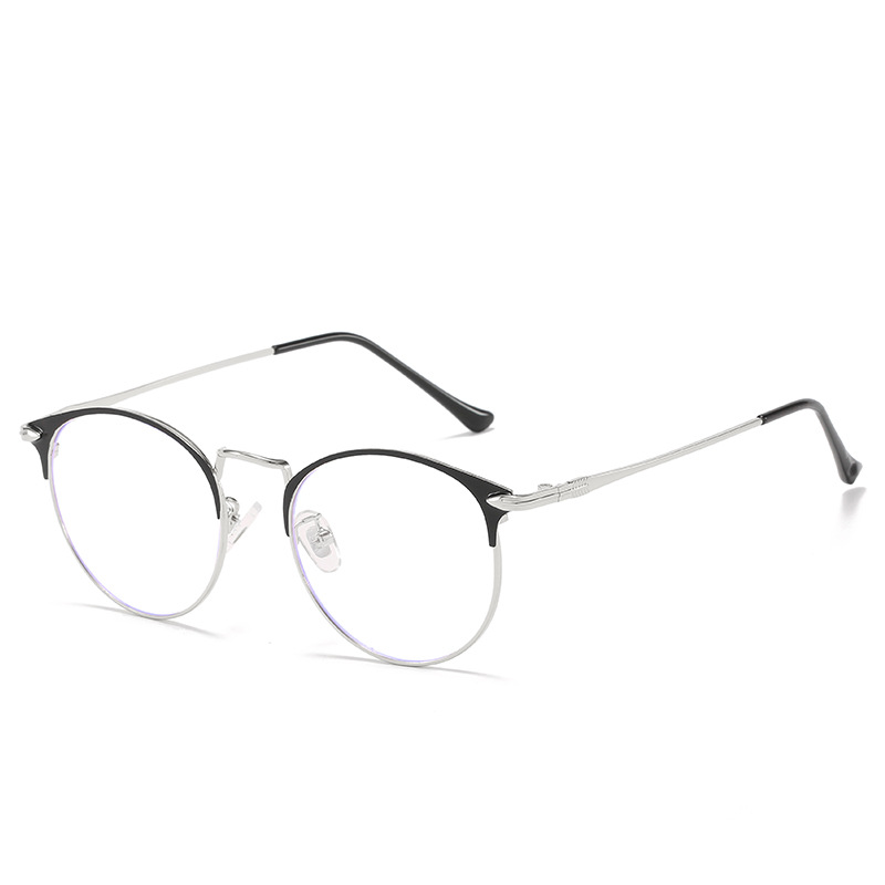 kính cận có độ -0.5~6.0 /Kính Cận Gọng Kim Loại Tròn Chống Ánh Sáng Xanh Có Độ Unisex/kính chống ánh sáng xanh/gọng kính cận kim loại /kính gọng vuông