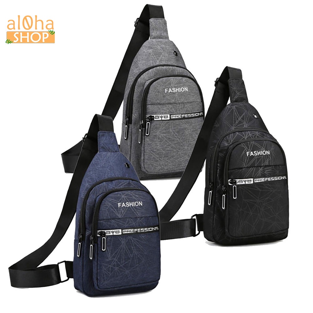 Túi đeo chéo vải Canvas T0176 unisex nam nữ phong cách trẻ trung đường phố - al0ha Shop