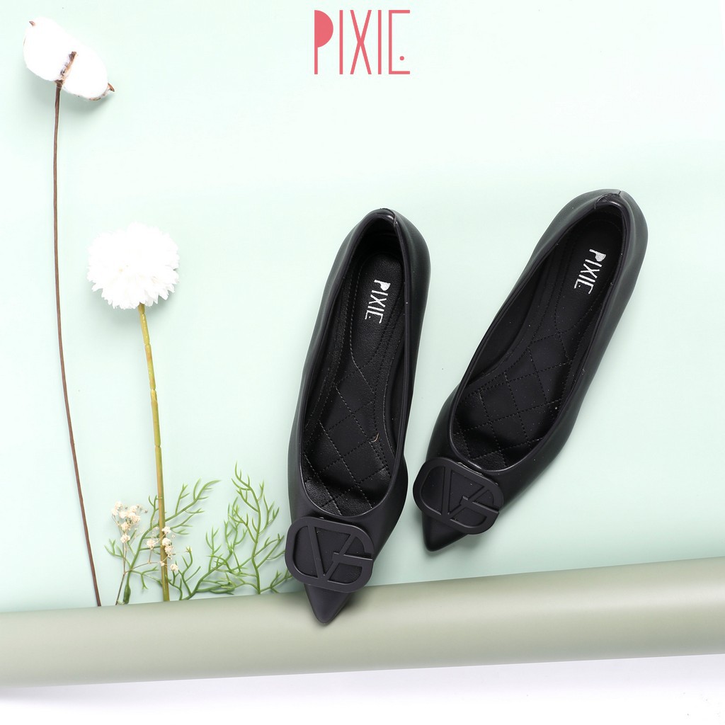 Giày Búp Bê Mũi Nhọn Chần Chỉ Gắn Khoá G Pixie X608 | BigBuy360 - bigbuy360.vn