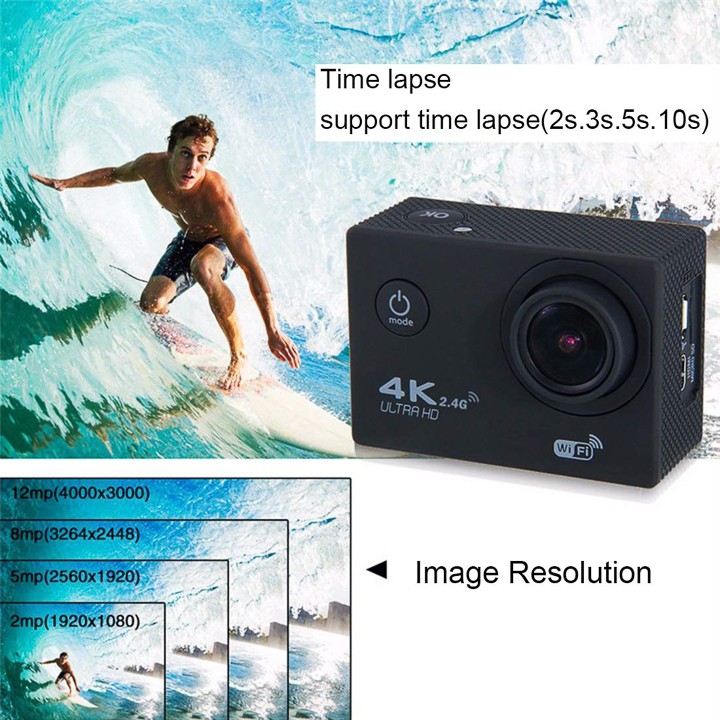 Máy quay thể thao camera hành động camera hành trình F60R 4K Ultra Hd chống nước điều khiển từ xa Phặn Phặn