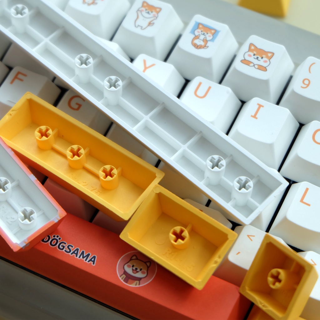 134 nút bàn phím cơ PBT chủ đề Chó Shiba Inu