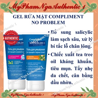 Gel rửa mặt Compliment No Problem giảm viêm, mụn