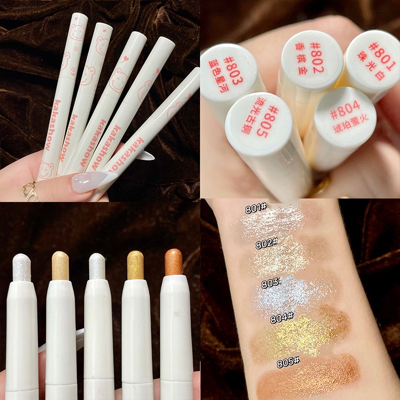 Phấn mắt KAKASHOW nhung mịn dạng bút kim tuyến lấp lánh dạng bút chống nước lâu trôi xinh xắn