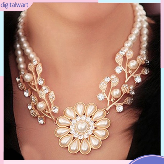 Vòng cổ mặt hình hoa đính đá nhân tạo sang trọng phong cách Bohemian cá tính dành cho nữ