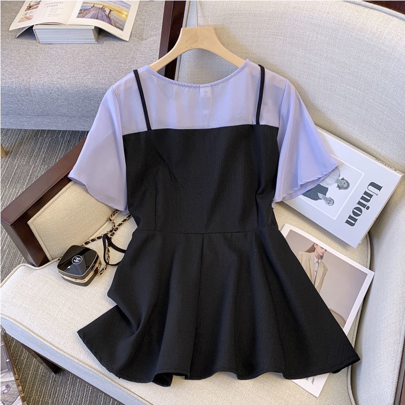 Đầm Nữ Giả Hai Lớp size Lớn Thời Trang Mới