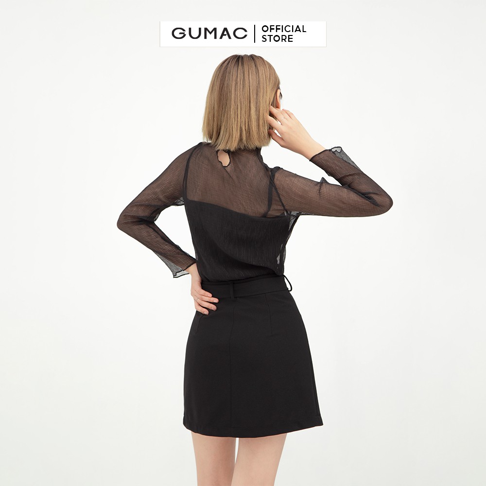 Chân váy nữ chữ A GUMAC phối dây kéo nhiều màu VB597 | BigBuy360 - bigbuy360.vn