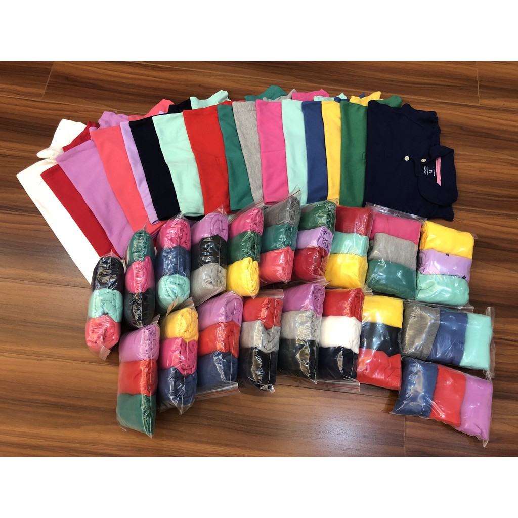 {SIÊU KHUYỄN MẠI}Set 3c áo polo có cổ Carter,Osk bé trai bé gái nhí hàng VNXK dư xịn,chất cotton mềm.Size 2.3.4.5 tuổi,