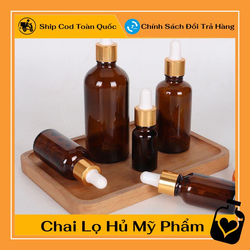 Lọ Chiết Serum ❤ TOP GIÁ RẺ ❤ [5ml,10ml] Lọ đựng tinh dầu bóp giọt khoen vàng chiết serum ,Xưởng Chai Lọ