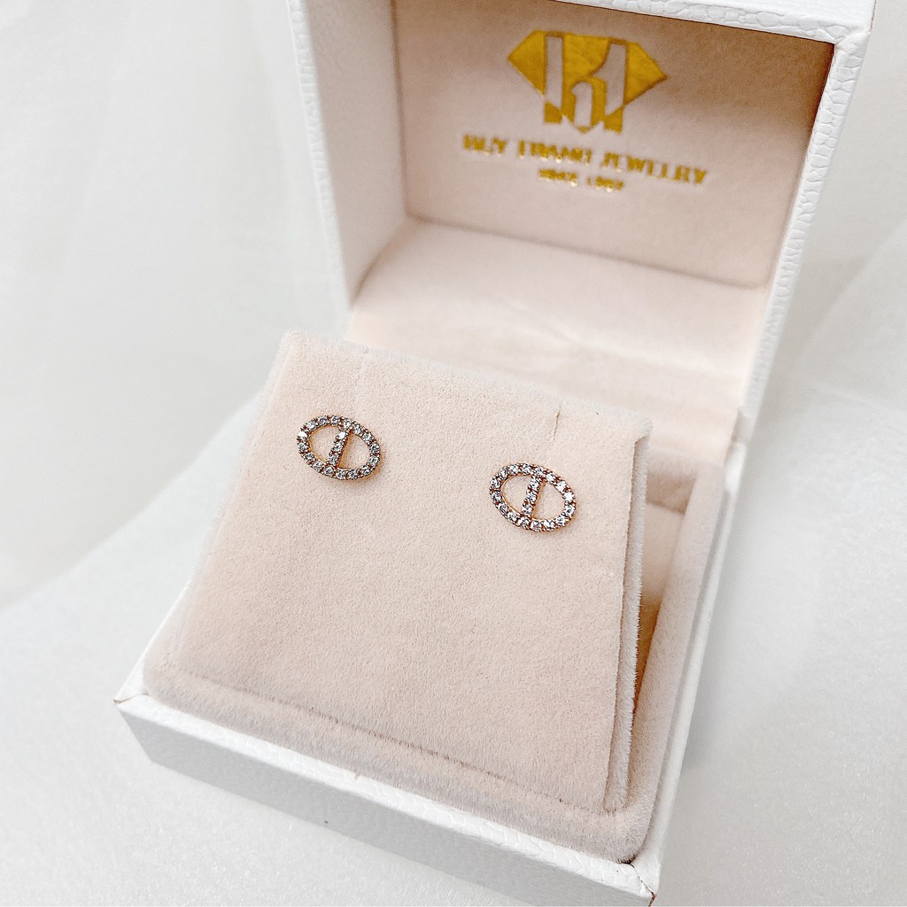 Bông tai vàng 14k Huy Thanh Jewelry BTFAM22