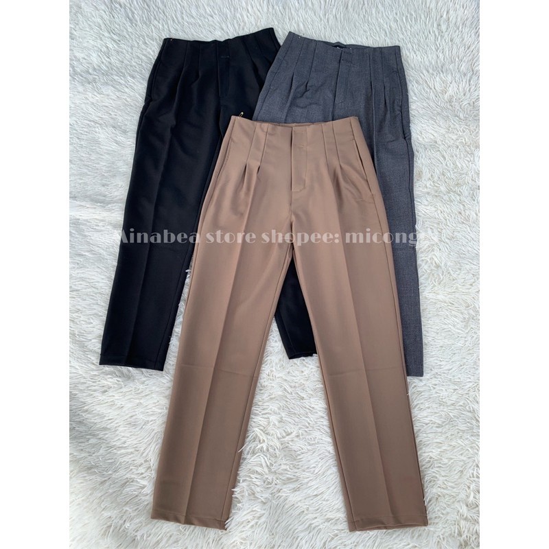 Quần baggy công sở cạp cao #2 nút loại đẹp (sẵn hàng) | BigBuy360 - bigbuy360.vn