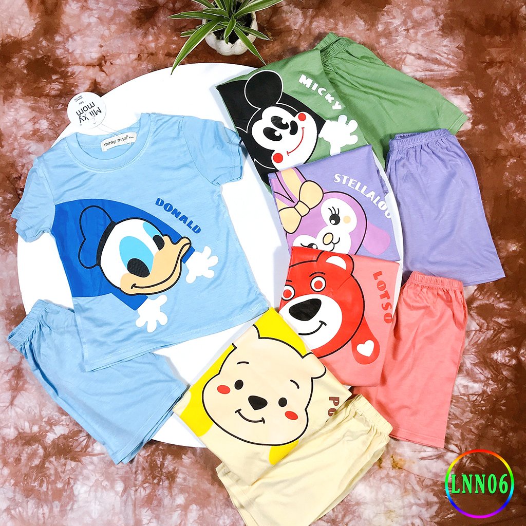 [LNN06] Bộ Cộc Thun Lạnh MINKY MOM In Lụa Phiên Bản Disney, Mềm Mịn, Thoáng Mát, Thấm Hút Mồ Hôi, Hàng Chuẩn Đẹp Cho Bé