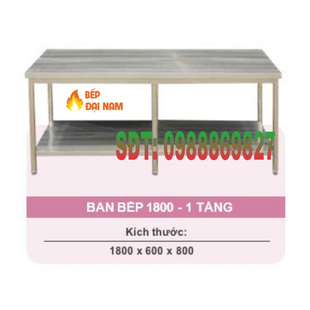 Bàn bếp gas inox 600 chính hãng hàng Việt Nam không han rỉ, bàn để bếp gas giá rẻ bền đẹp bảo hàng 12 tháng