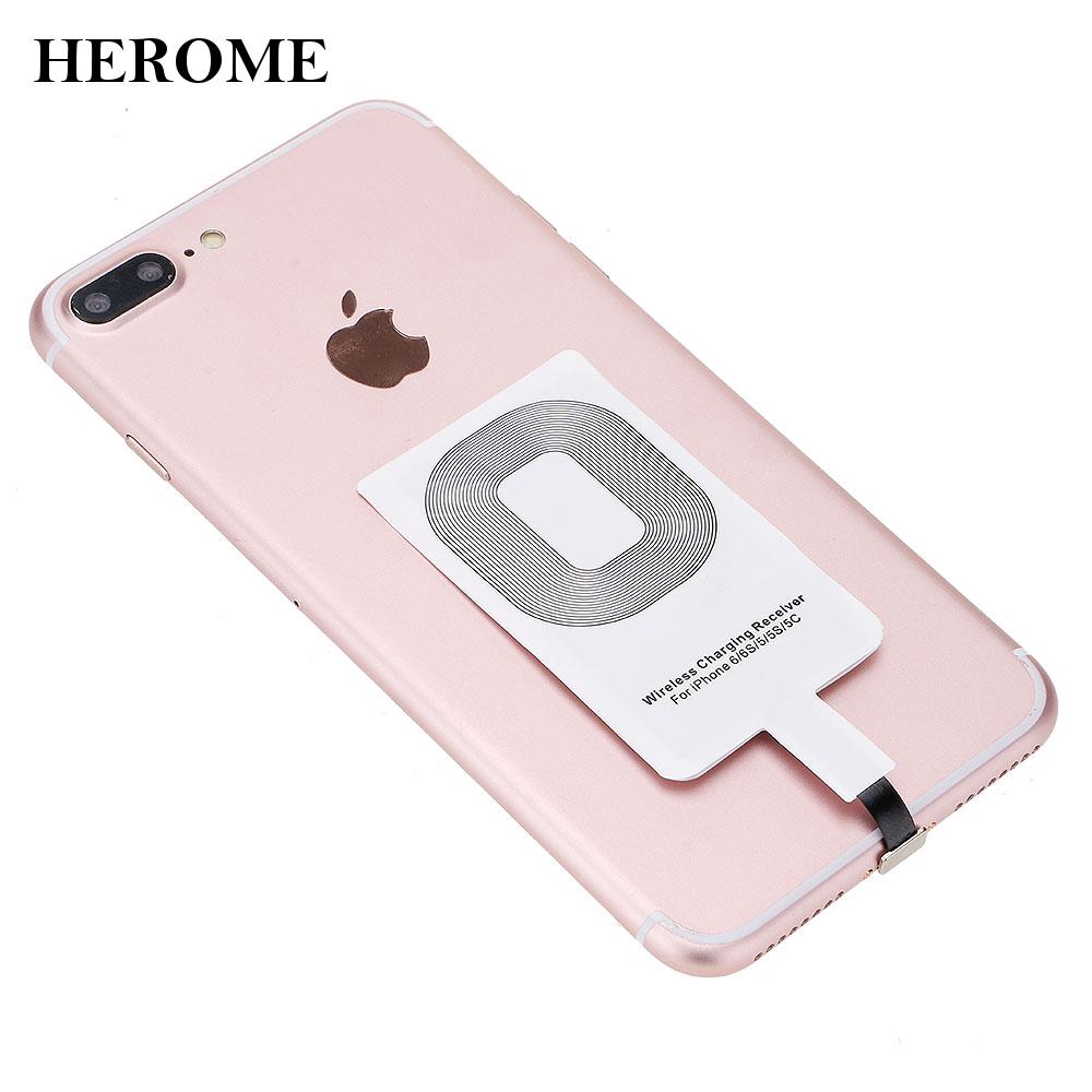 Bộ Sạc Không Dây Herome Cho Iphone 5 5s 5c 6 6s 7 Plus 70x46mm Dc 5 V / 1 A