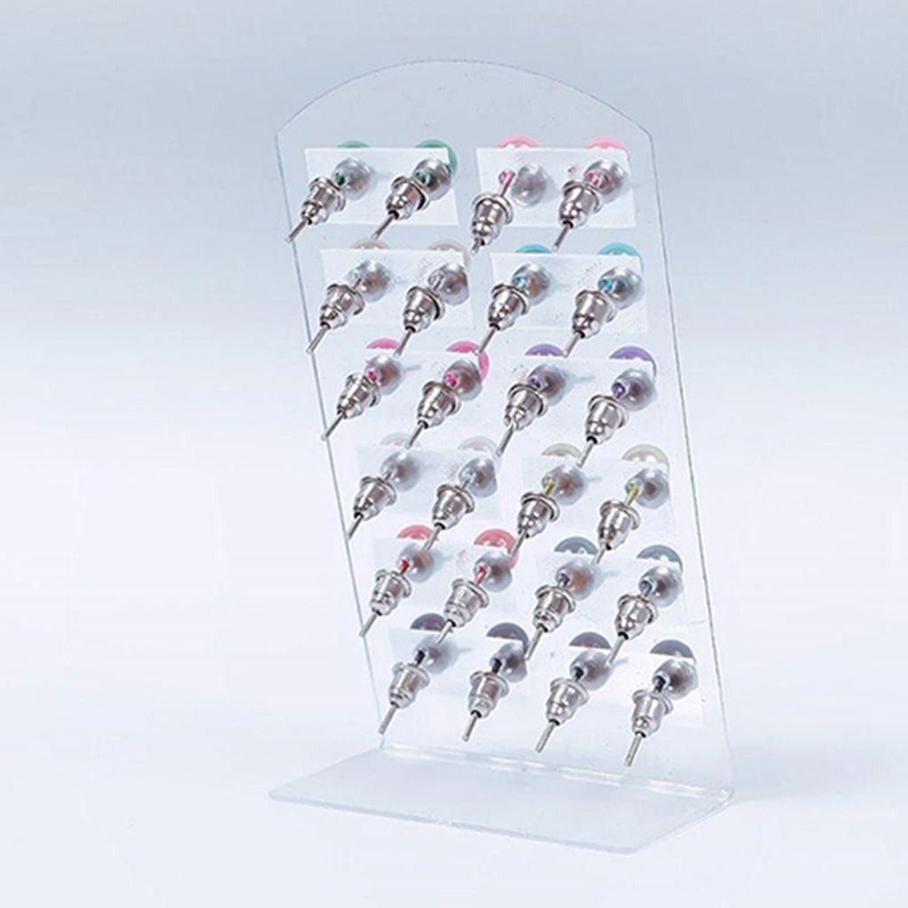 Bộ 12 Đôi Khuyên Tai Đính Ngọc Trai Nhân Tạo Hình Quả Cầu Nhiều Màu Tùy Chọn Cho Nữ
