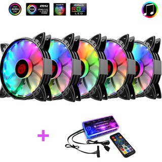Mua Bộ 5 Quạt Tản Nhiệt  Fan Case Coolmoon V1 Led RGB Digital - Kèm Bộ Hub Sync Main  Đổi Màu Theo Nhạc
