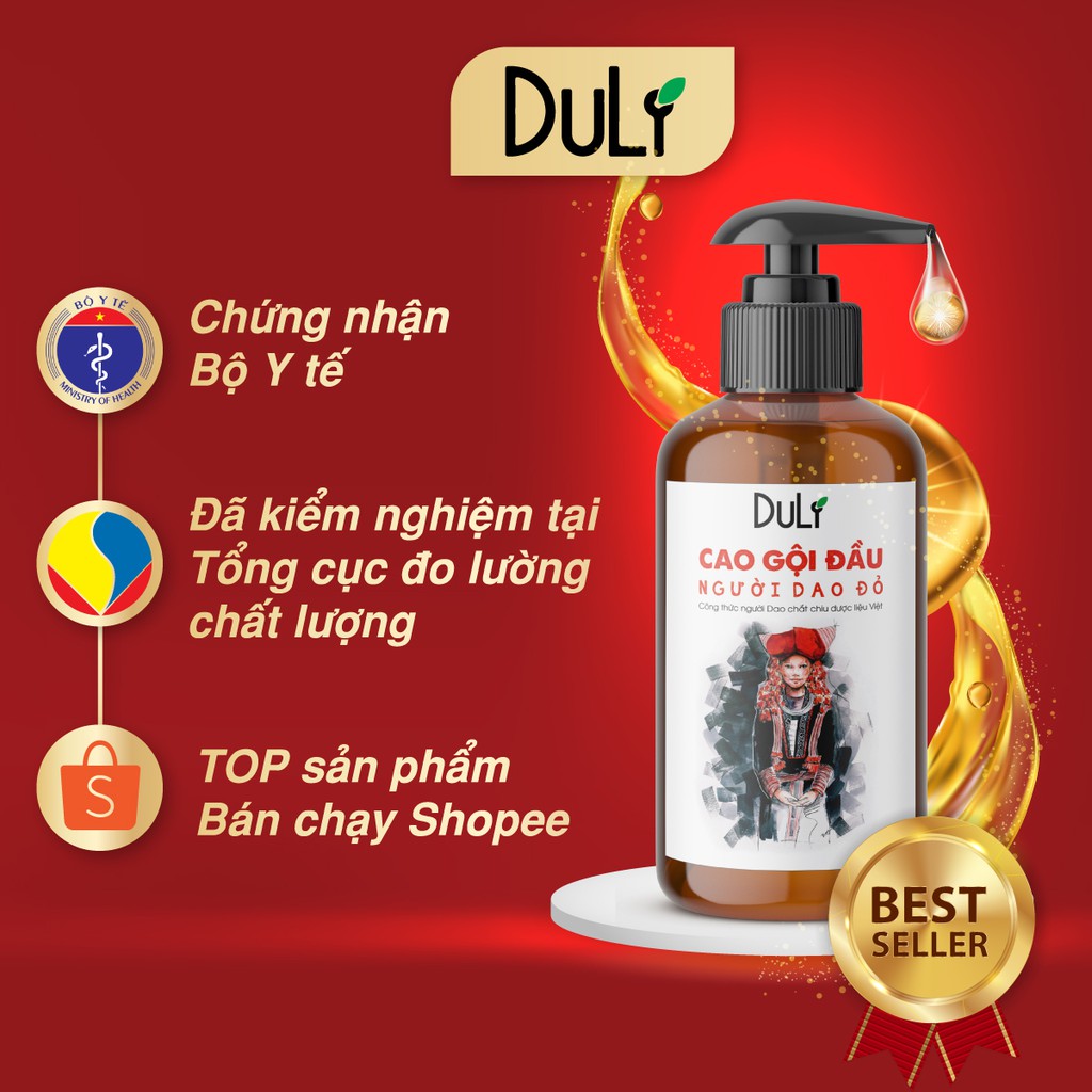 CAO DẦU GỘI THẢO DƯỢC DULIVE NGƯỜI DAO ĐỎ - 180ML NGỪA RỤNG TÓC