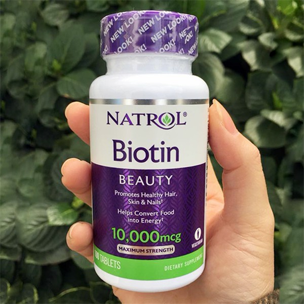 Viên uống mọc tóc Natrol Biotin 10,000 mcg-Hàng Mỹ chính hãng