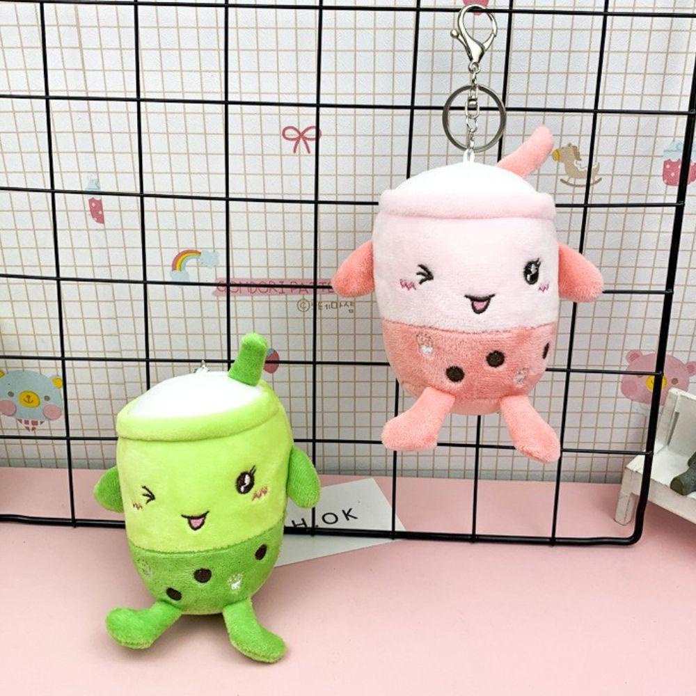 DARNELL Móc Khóa Hình Ly Trà Sữa Nhồi Bông Dễ Thương 12cm