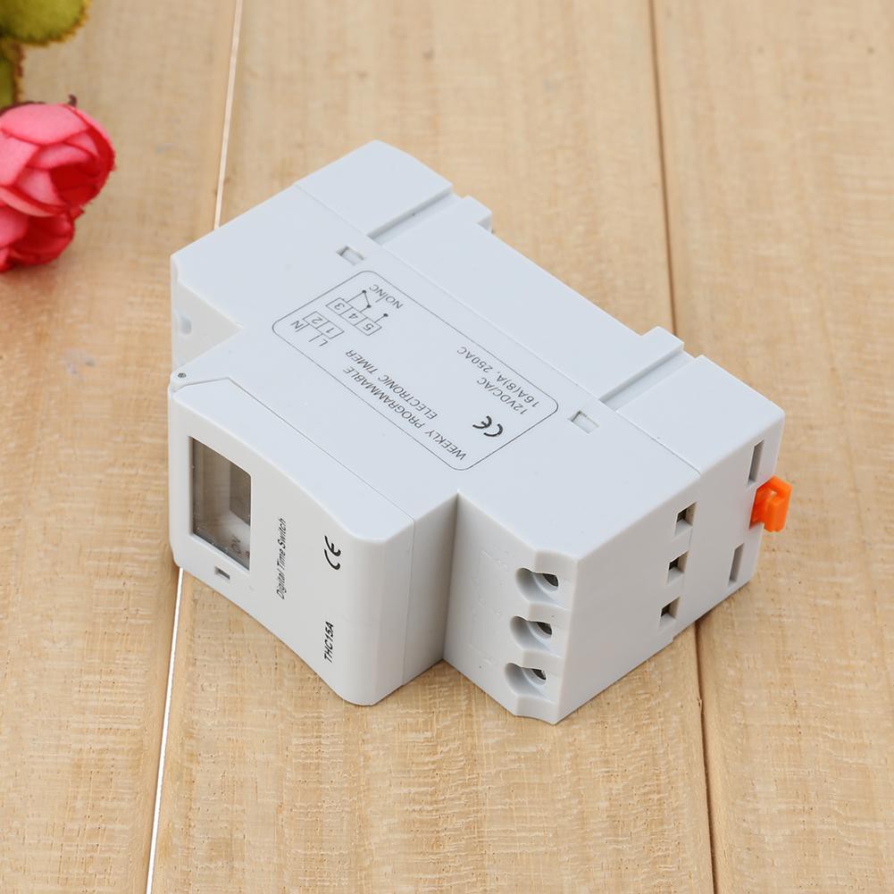 12V 24V 110V 220V AC 50-60Hz Electronic Switch Weekly Programmable LCD Digital Display Timer Switch