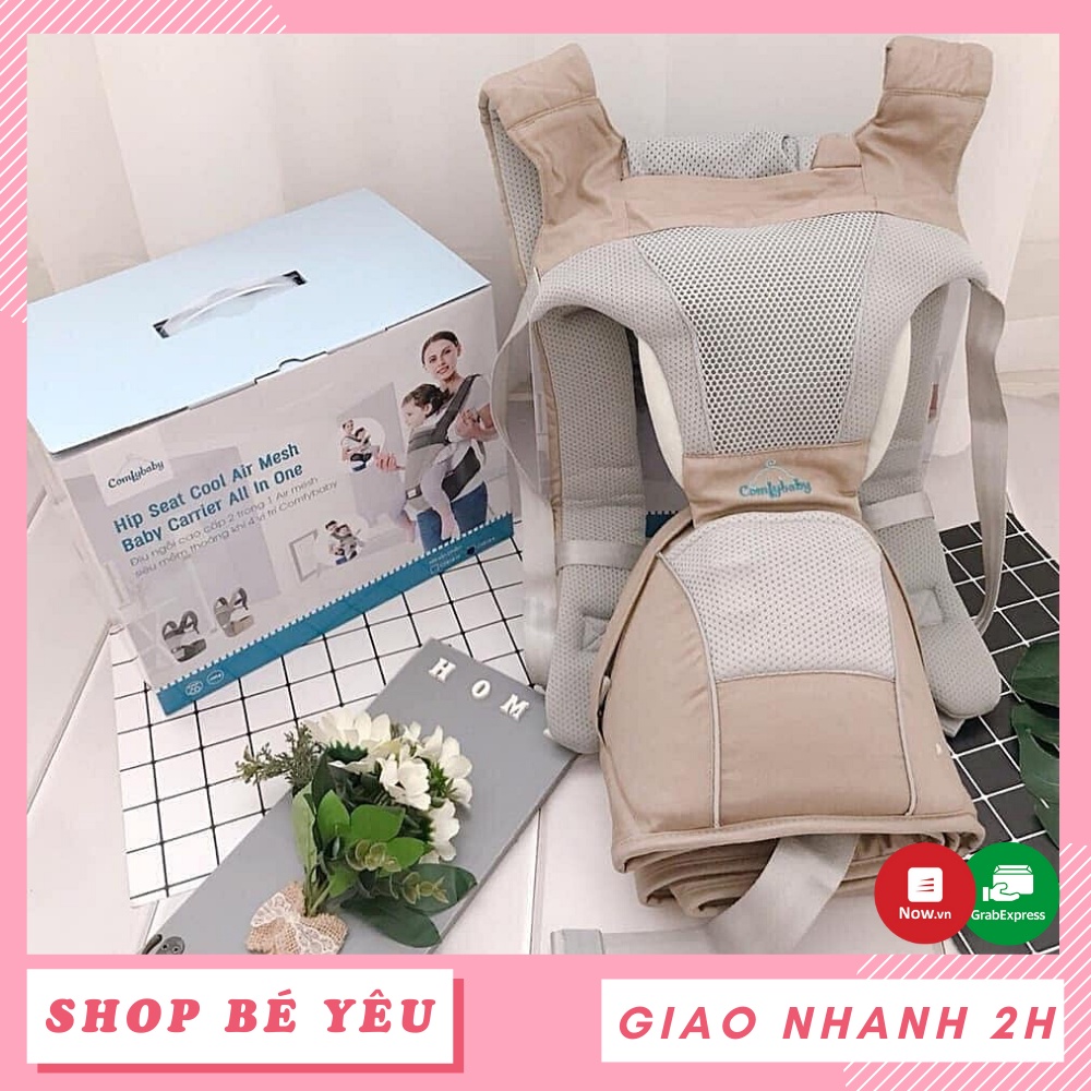 Địu cho bé  𝑭𝒓𝒆𝒆𝒔𝒉𝒊𝒑  Địu ngồi cao cấp 4 tư thế 2 trong 1 AIR MESH Comfybaby CF818