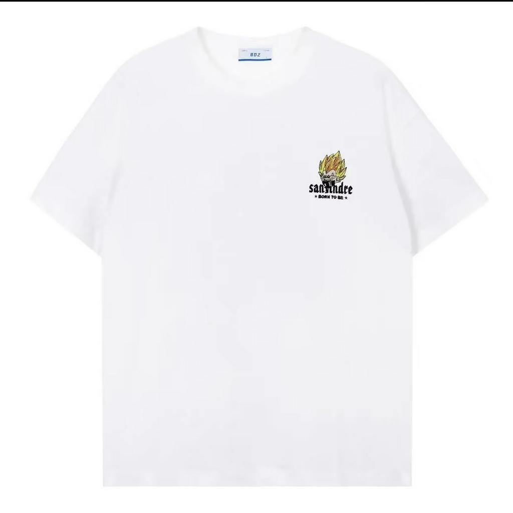 Áo Thun Tay Ngắn Cổ Tròn In Họa Tiết Hoạt Hình 4 Màu Tùy Chọn Thời Trang Mùa Hè Cho Nam M-5XL