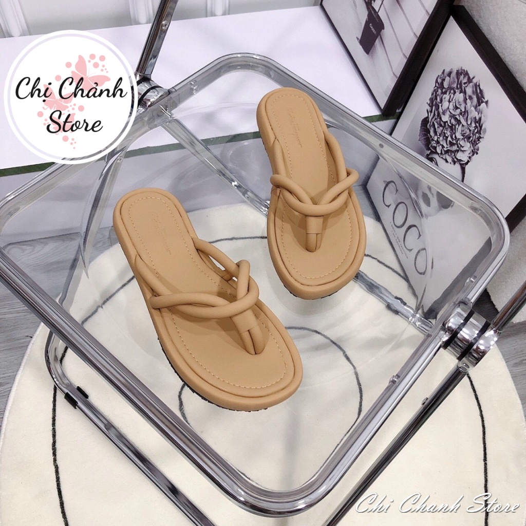 Dép Đế Bệt 2p Quai Ống Thắt Mềm Thời Trang Bọc Da Mịn Lên Chân Cực Xinh - D1 Chị Chảnh Store