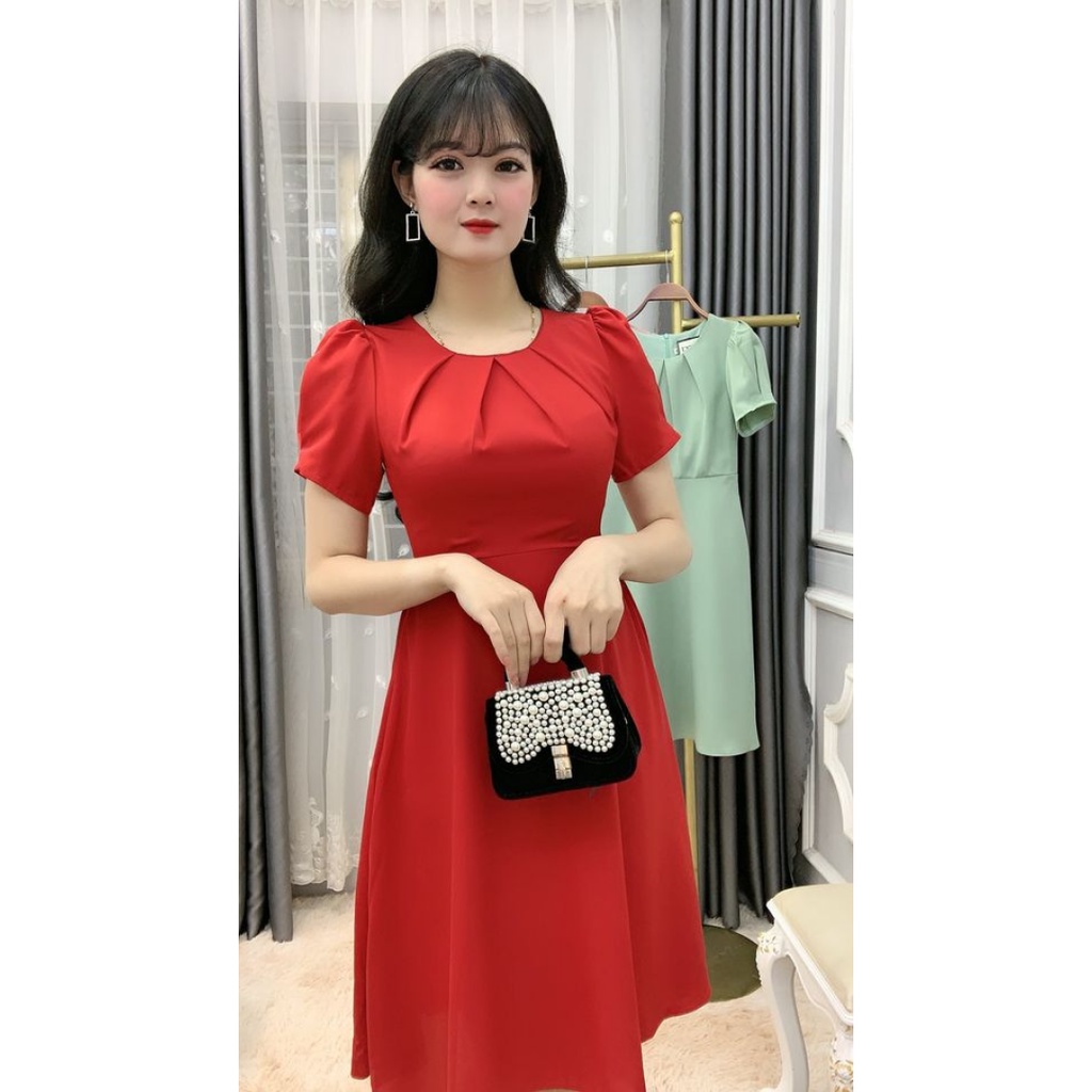 Đầm Trơn Xếp Ly Ngực YANDO DA19