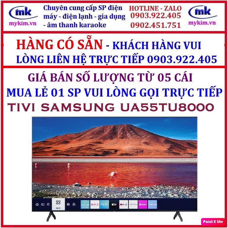 GIÁ BÁN SỐ LƯỢNG TỪ 05 CÁI : TIVI SAMSUNG 55 INCH 55TU8000 , HÀNG CHÍNH HÃNG , MỚI 100%