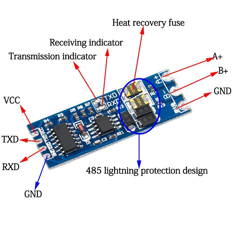 Mô Đun Chuyển Đổi Ttl Sang Rs485 485 To Serial Uart 3.3v 5v