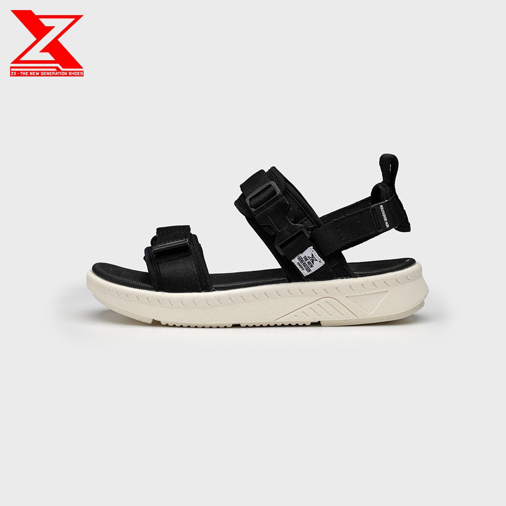 Giày Sandal unisex ZX Bubble D Code 2714 màu Black White Nam nữ - tháo quai sau thành dép