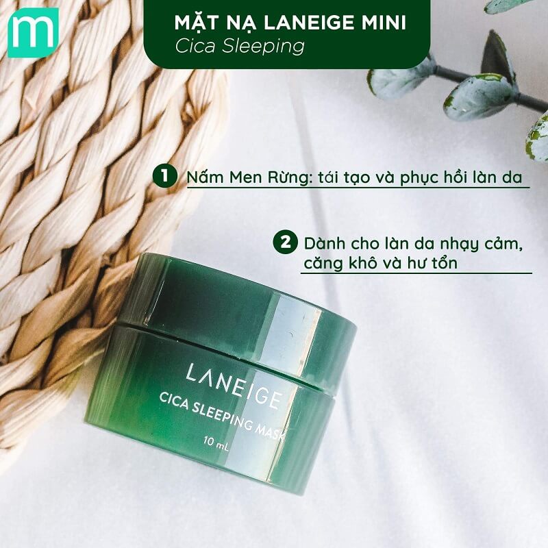 Mặt Nạ Ngủ Dưỡng Ẩm Bảo Vệ Da Khỏe Mạnh Laneige Cica Sleeping Mask 10ml