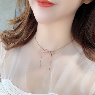 Dây chuyền nơ xinh titan ko đen tt 2553