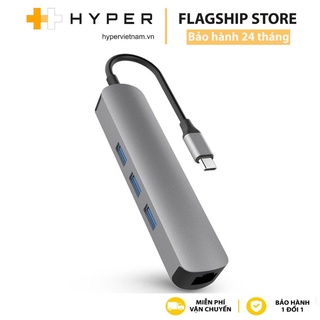 Cổng chuyển hyperdrive 4k hdmi 6-in-1 usb-c hub cho macbook, ultrabook & usb-c devices - lan - hd233b - hàng chính hãng