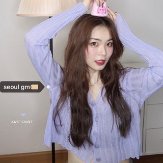 Áo khoác len mỏng Croptop Hàn Quốc