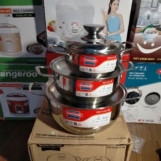 Bộ bồi inox 3 đáy sh 335